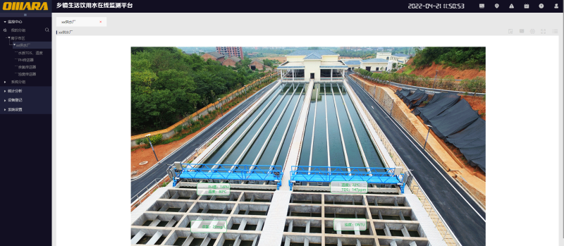 乡镇生活饮用水水质在线监测平台图示